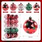 30 PCS Christmas Balls Ornaments, 2.36'' Red Green White Christmas Balls, Shatterproof Xmas Balls Decoration for Christmas Tree, Painting & Glittering Christmas Hanging Ball for Party Event